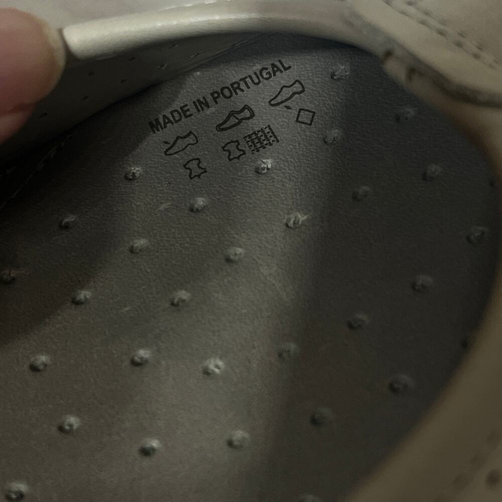 Ecco Flats Touch Ballerina Gravel Beige Leather Casual Comfort Vacation 38/7-7.5 - Picture 7 of 9